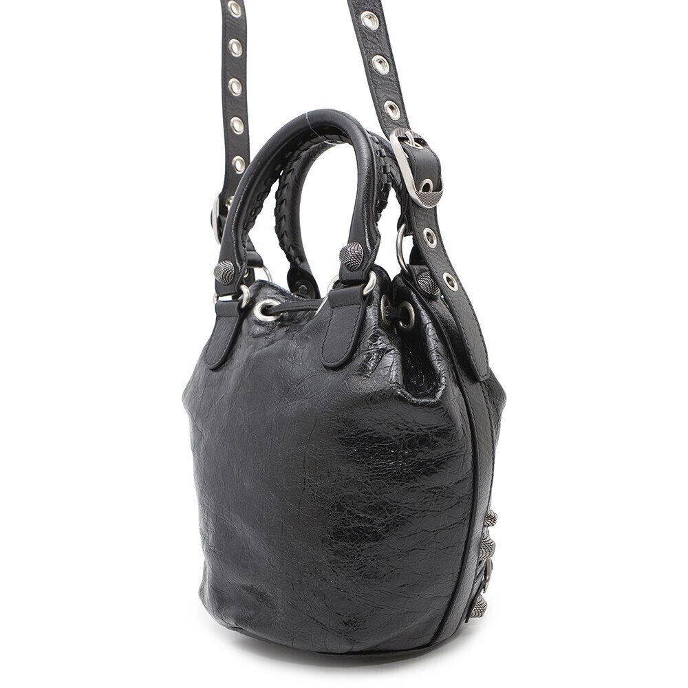 Balenciaga handbag Le Cagole Bucket shoulder bag Black - Picture 2 of 11